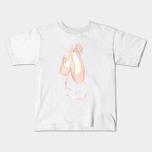 Ballet Shoes Watercolor Kids T-Shirt